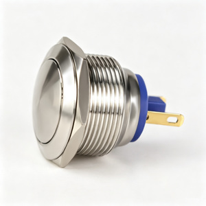Bouton poussoir métallique à verrouillage IP65 de 12 mm, 16 mm, 19 mm, 22 mm, 25 mm pour système de revêtement en poudre - Product Image 2