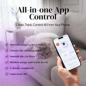 Lettiera Automatica Intelligente per <span class=keywords><strong>Gatti</strong></span> da 75L con App, Autopulente, Sensori di Sicurezza e Telecamera - Product Image 2
