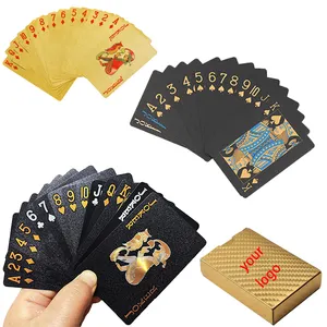 Hadiah Promosi tempat kartu bermain bebas genggam pengendali permainan dasar Poker untuk permainan mudah Poker berdiri dek logo kustom hitam