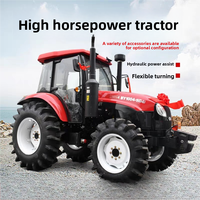 Tracteur agricole 4x4 confortable avec cabine, 60 CV, 70 CV, diesel, équipement agricole avec accessoires complets pour le travail de terrain moderne