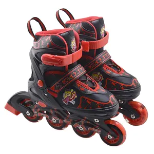 2024 Gosome Hot Selling Fabriek Echte Polyurethaan Wielen Pvc Patine Rode Kleur Goedkoop Voor Promotie Professionele Inline Skates