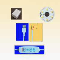 Câble de commutateur de minuterie avec variateur de luminosité USB à intensité variable et fonction de minuterie à cycle 24 heures
