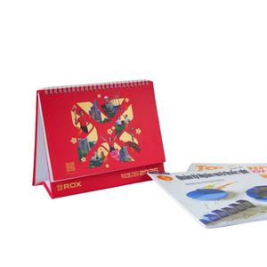 Custom Printed Monthly <b>Desk</b> <b>Calendar</b> Durable Table Flip Stand Reusable Household Use Promotional Gift Logo Spiral Convenient - Product Image 4