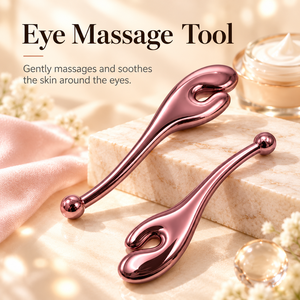 เครื่องนวดรอบดวงตาสีโรสโกลด์ แบบใช้มือ  ลูกบอลนวดหน้า  สำหรับดูแลผิว  ช่วยผ่อนคลายดวงตาในทุกวัน - Product Image 1