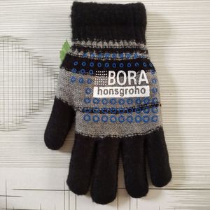 Gants tricotés chauds avec doublure en polaire unisexe pour le cyclisme et les déplacements hivernaux, gants coupe-vent isolés thermiquement - Product Image 4