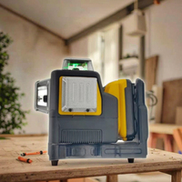 Niveau laser rotatif industriel vert DIY 360° à auto-nivellement 3D 12 lignes horizontales et verticales croisées avec batterie au lithium pour la topographie