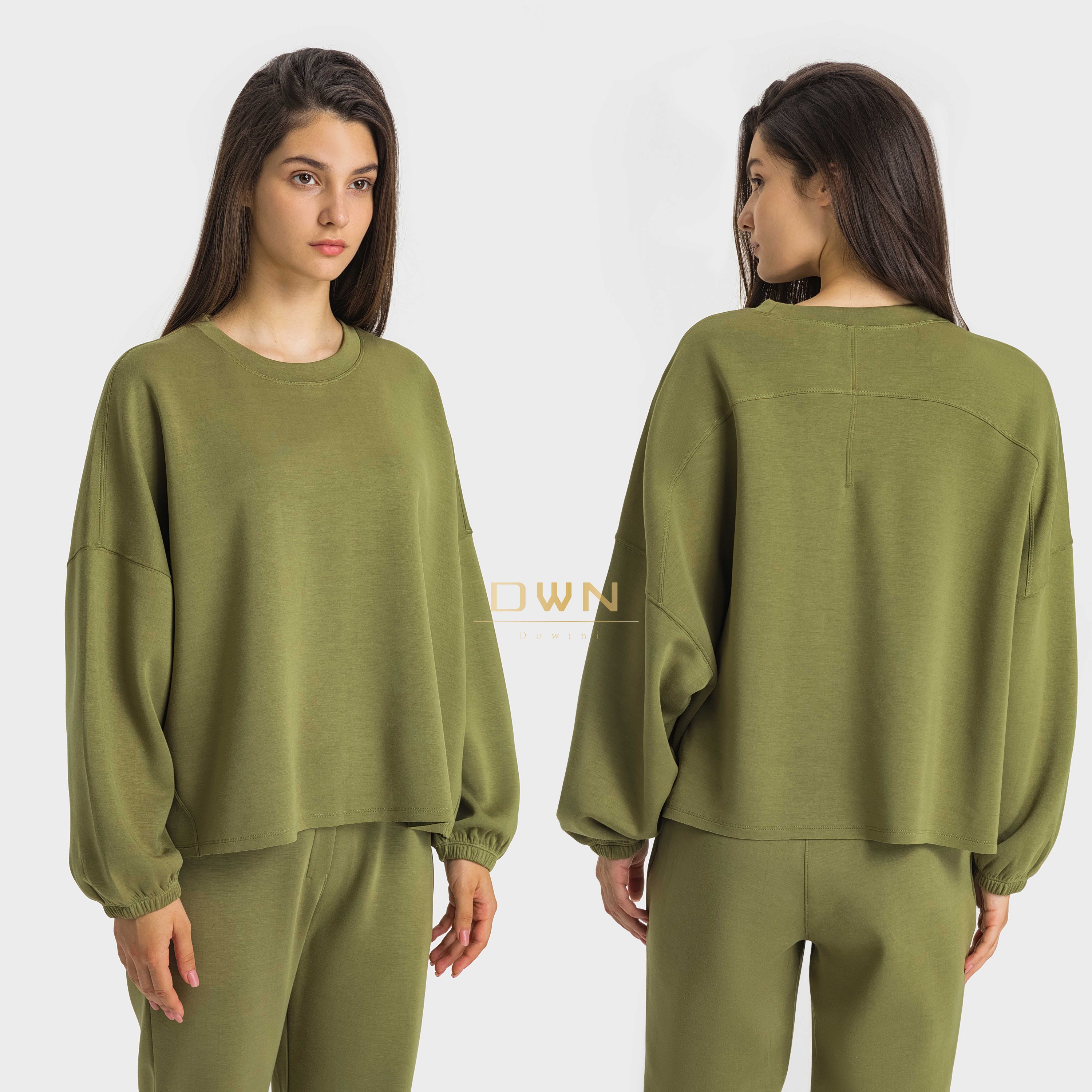 Autumn and Winter New Loose Oversize Yoga Fitness Long-sleeved Soft and Delicate Artificial Cotton Fashion Women Sports Top