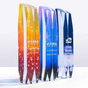 ยอมรับของขวัญทางธุรกิจการออกแบบรางวัลคริสตัลบล็อกคริสตัลรางวัลแก้วคริสตัล 3 มิติ - Product Image 2