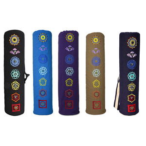 Yoga Mat <b>Backpack</b> Style Bag with Multiple Compartments Cotton <b>Canvas</b> Material 80cm Length for Fitness Gym Travel Storage - Product Image 1