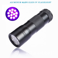 12LED Batería Energía Blacklight Linternas Detector Lámpara 395nm Led Mini Portátil Ultravioleta Antorcha Luz 12led UV Linterna