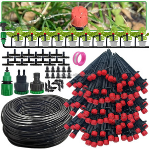Kit d'irrigation goutte à goutte automatique pour jardin, système d'arrosage 1/4'' 13CM pour bonsaï, plante en pot, fleur, légume, serre - Product Image 1
