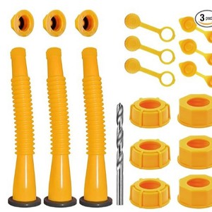 ชุดหัวจ่ายน้ำมันสีเหลือง วัสดุ HDPE 3 ชิ้น พร้อมข้อต่อท่อสำหรับถ่ายน้ำมันเชื้อเพลิง - Product Image 1