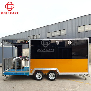 Custom Hotdog Food Cart Concession Mobile Pizza Food Truck Hamburger Mobile Taco BBQ Food <b>Trailer</b> With Porch Dining <b>Car</b> for Sale - Product Image 1