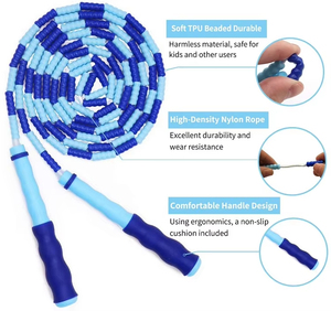 Julyfit Có Thể Điều Chỉnh Chiều Dài Rối Miễn Phí Phân Đoạn Mềm Đính Cườm Nhảy Dây Xách Tay Cho Trẻ Em Người Lớn Trong Nhà Ngoài Trời Thể Thao Bán Buôn - Product Image 4