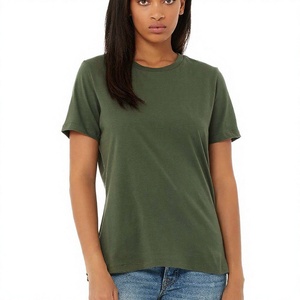 T-shirt décontracté uni pour femme en coton à col rond et manches courtes – Vente en gros de vêtements de mode – Fournisseur de T-shirts en gros - Product Image 1