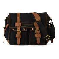 Sac messager vintage en toile de créateur pour homme, sac bandoulière en toile, sac de facteur pour homme