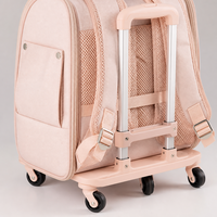 Sac à dos pour animaux de compagnie coréen avec roulettes, sac de transport pour chat et chien, tissu Oxford, base en ABS, bagage de voyage pour animaux de compagnie, convient aux animaux de 10 kg