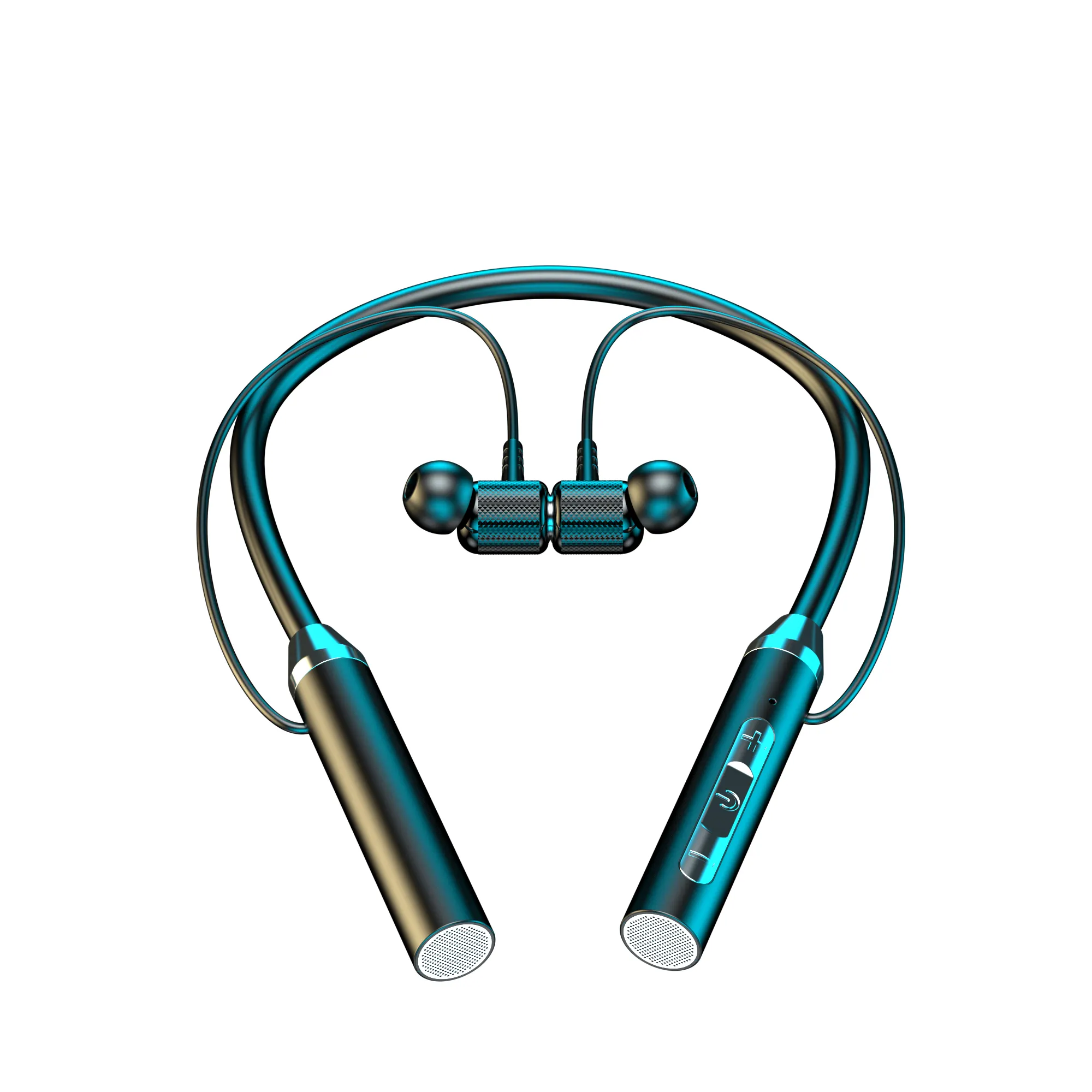 Schlussverkauf kabellose bluetooth-Kopfhörer um den Hals hängen, Metall-Sport-Ohrhörer geeignet für Studentin und schönes Mädchen