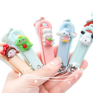 Simpatici accessori per il taglio delle unghie di colore per Manicure Personaggio dei cartoni animati 3D Stick On Nail Clipper