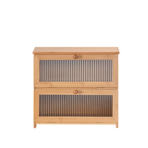 Caja de Pan de Bambú de Doble Capa con Tapa Abatible, Gran Capacidad, Almacenamiento de Cocina, Color Madera Natural, Forma Rectangular - Product Image 4