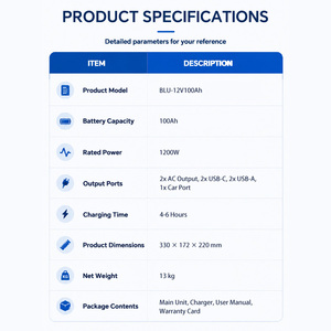Factory Direct Portable Power Station 1000W 2000W LiFePO4 Solar Generator <b>UPS</b> <b>Battery</b> Backup AC DC USB Output Outdoor Emergency - Product Image 5