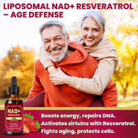 Complément Liquide Liposomal NAD+ 1200mg Marque Blanche OEM, Gouttes Végétaliennes Sans Sucre avec Resvératrol pour l'Énergie Cellulaire