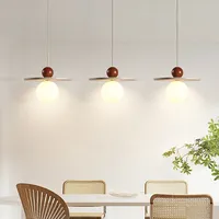 Lustre à LED de style crème nordique pour chambre à coucher Design médiéval rétro pour luminaires d'art de bar de restaurant de HomeStay