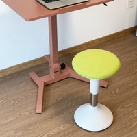 Tabouret ergonomique moderne pivotant à 360 degrés en tissu, réglable en hauteur, robuste, pour enfants, école, salle à manger, salon, chambre