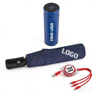 Parapluie d'hôtel pliable personnalisé avec logo, cadeaux promotionnels imprimés pour entreprises - Product Image 1