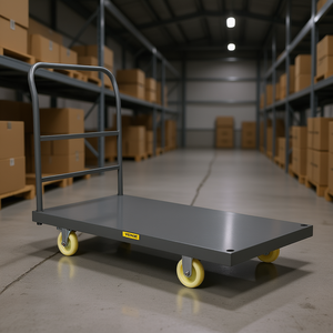 Chariot à plateforme 47 x 24 x 32 pouces, chariot à plateau en acier, capacité de 2000 lb pour le stockage de marchandises et d'équipements - Product Image 2