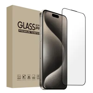 9 saat HD telefon temperli cam ekran koruyucu AG + AR Ultra saydam parlak iPhone15 pro için yansıma önlemek