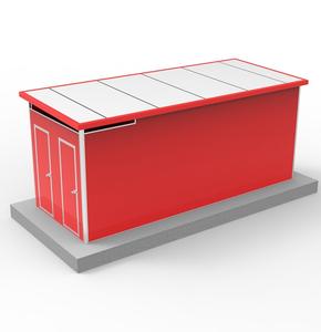 Quiosco modular de contenedores de acero prefabricado, energía solar para dinero móvil, servicio de telecomunicaciones, cabina minorista al aire libre (transpirable) - Product Image 3