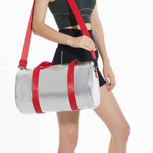 Sac de voyage personnalisable avec logo, grande capacité, pour la nuit, sport, yoga, fitness, gym, en toile PU, style bandoulière, tendance - Product Image 5