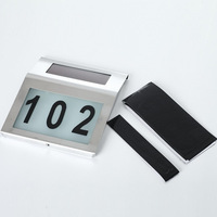 LED étanche à énergie solaire adresse signe lumière lampe solaire extérieure pour porte d'hôtel de maison