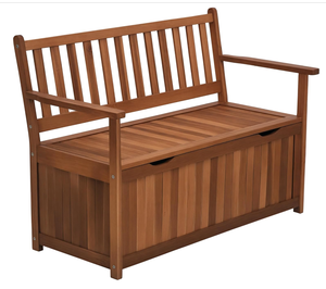 Panca Contenitore <span class=keywords><strong>da</strong></span> <span class=keywords><strong>Esterno</strong></span> in Legno di Teak Acacia - Contenitore con Seduta per Patio, Giardino, Balcone, Cortile, Deposito Attrezzi <span class=keywords><strong>da</strong></span> Giardino - Product Image 5