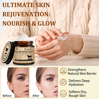 Baume fouetté hydratant bio au suif et au miel Elbbub pour une peau douce et lisse – Crème fouettée au suif purement naturelle pour le visage