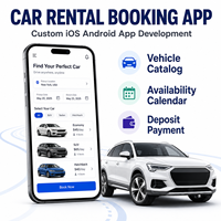 Développement d'une application de location de voitures fiable pour iOS et Android avec catalogue de véhicules, calendrier d'availability LionCreate