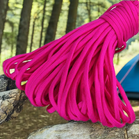Paracord 550 Fallschirmschnur Nylonleine 4 mm Dicke 5 m Lang Farbe Hot Pink Universelle Anwendung