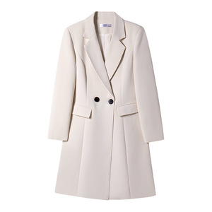 Women's Trench Coat Mid Length Slim Fit Solid Color Polyester Woven Comfortable Autumn Style - Product Image 5