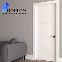 Nouvelles Arrivées Porte Intérieure Moderne en Bois Massif pour Chambre à Coucher, Design Couleur Bois, Porte en Bois pour Maison