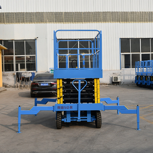 Platform Kerja Udara Portabel <span class=keywords><strong>Scissor</strong></span> Lift Hidrolik 220V 380V untuk Gudang - Product Image 3