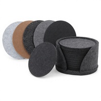 Sous-verre rond en feutre 3 mm, tapis de tasse non tissé, dessous de tasse, protection de table résistante à la chaleur pour café, thé et boissons