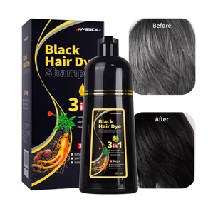 Champú Natural a Base de Hierbas para Cabello Negro Oscuro de Acción Rápida - Product Image 1
