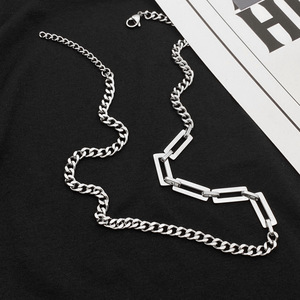 Collar Unisex de Acero Inoxidable Estilo Hip Hop con Cadena de Bambú, Personalizado, Combinable con Todo, Estilo <span class=keywords><strong>Wang</strong></span> Hedie, Diseño Cubano - Product Image 3