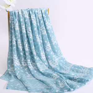 Venta caliente 12,<span class=keywords><strong>5</strong></span> MM azul cielo de seda viscosa jacquard de tela - Product Image 6