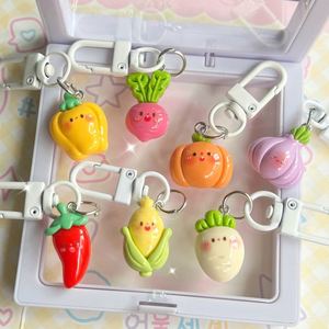 Cute Vegetable Baby Acrylic Keychains Bag Charms Japanese Korean Style Backpack Pendants <b>for</b> Girls Students - Product Image 3