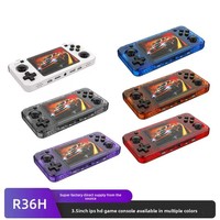Console de jeu portable R36H RK3326 64 Go 20000 jeux Écran 3,5 pouces 640x480 3000 mAh Open Source Linux Classique Rétro