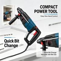 Marteau perforateur électrique multifonctionnel à haute efficacité, anti-vibration, avec poignée auxiliaire, outil de perçage pour le perçage mural