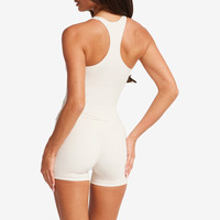 Set Olahraga Halter Neck Wanita, Atasan Tank Top Padded Sweetheart Scoop Neck, Celana Pendek Fitness High Rise Stretch untuk Bersepeda