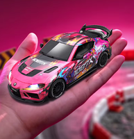 Nouvelle voiture de drift RC Supra SJY-SP4301 1:43, corps en métal moulé sous pression, 4 roues motrices, contrôle proportionnel, câble USB, portée de 50 m, intérieur-extérieur